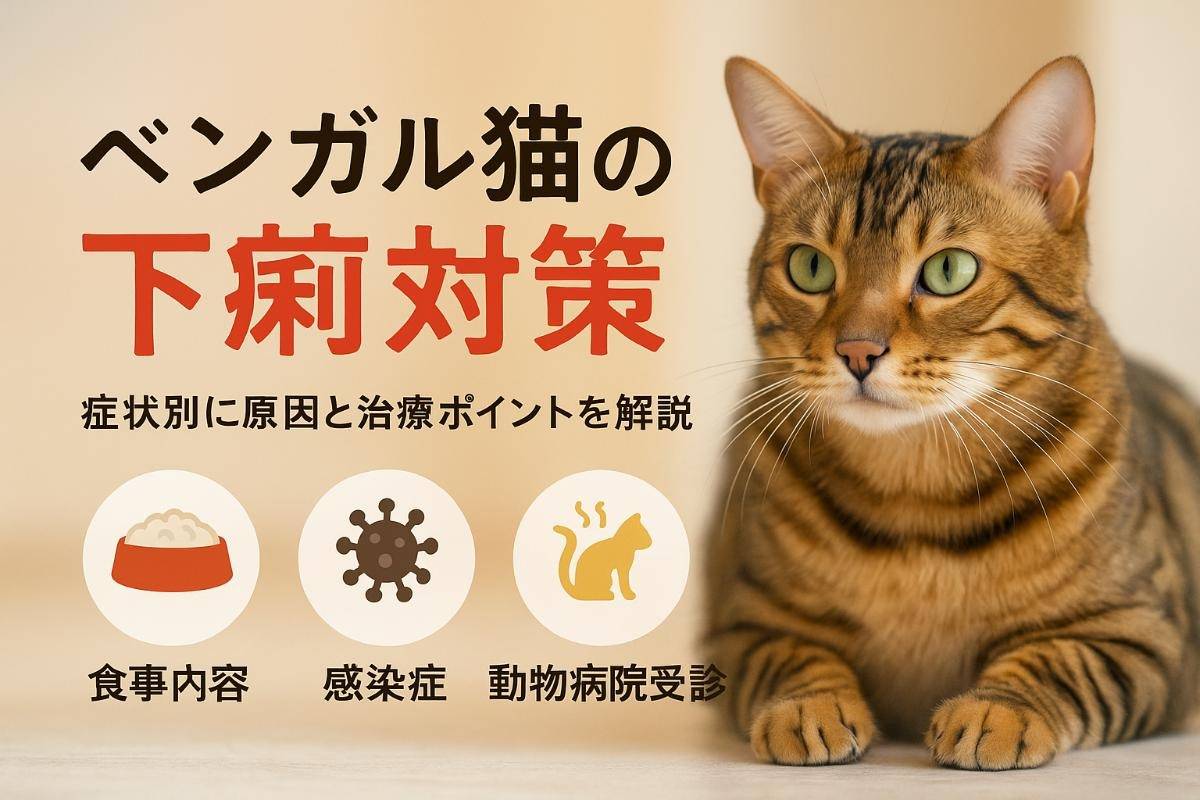 ベンガル猫の下痢が起こる原因と症状別対処法を徹底解説｜子猫や高齢猫の下痢リスクと予防ポイント