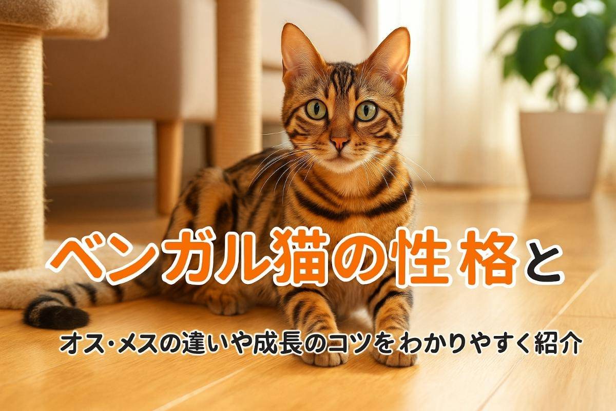 ベンガル猫の性格の特徴やオス・メスの違い解説！飼い方と成長ポイントも紹介