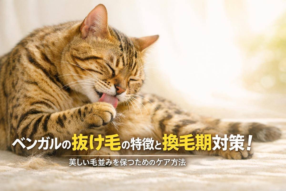 ベンガルの抜け毛の特徴と換毛期対策！少ない理由や掃除・ブラシおすすめ方法も解説
