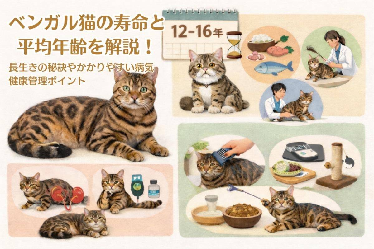 ベンガル猫の寿命と平均年齢を解説！長生きの秘訣やかかりやすい病気・健康管理ポイント