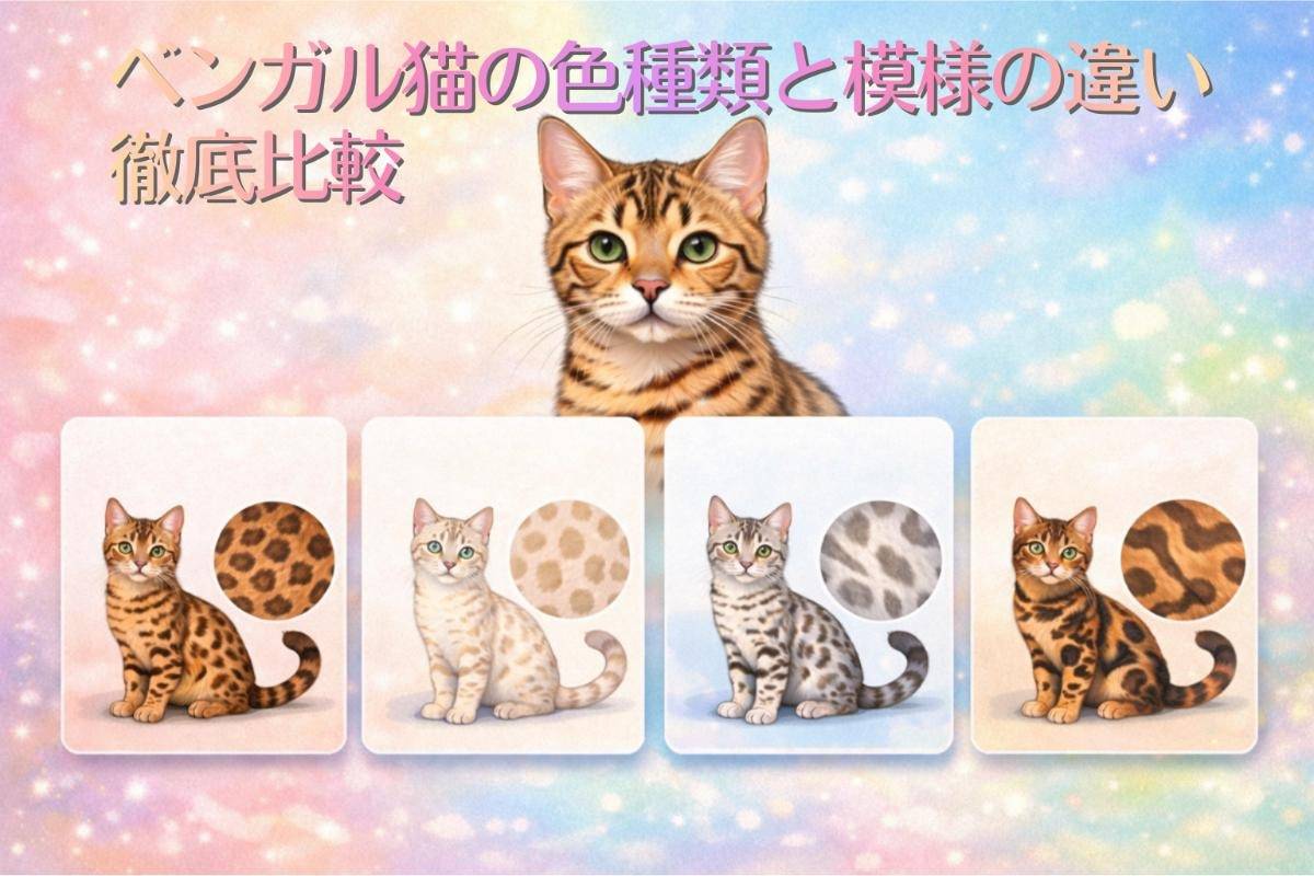 ベンガル猫の色種類と模様の違い徹底比較