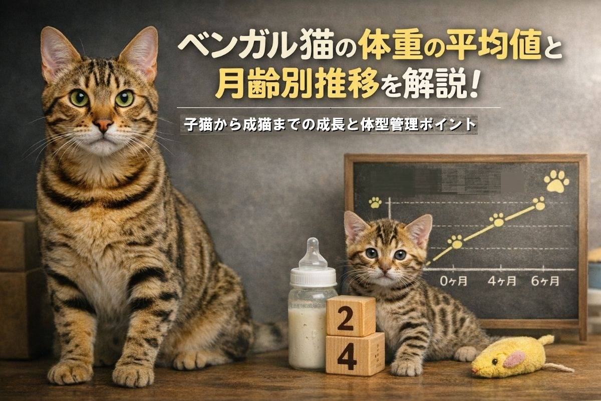ベンガル猫の体重の平均値と月齢別推移を解説！子猫から成猫までの成長と体型管理ポイント