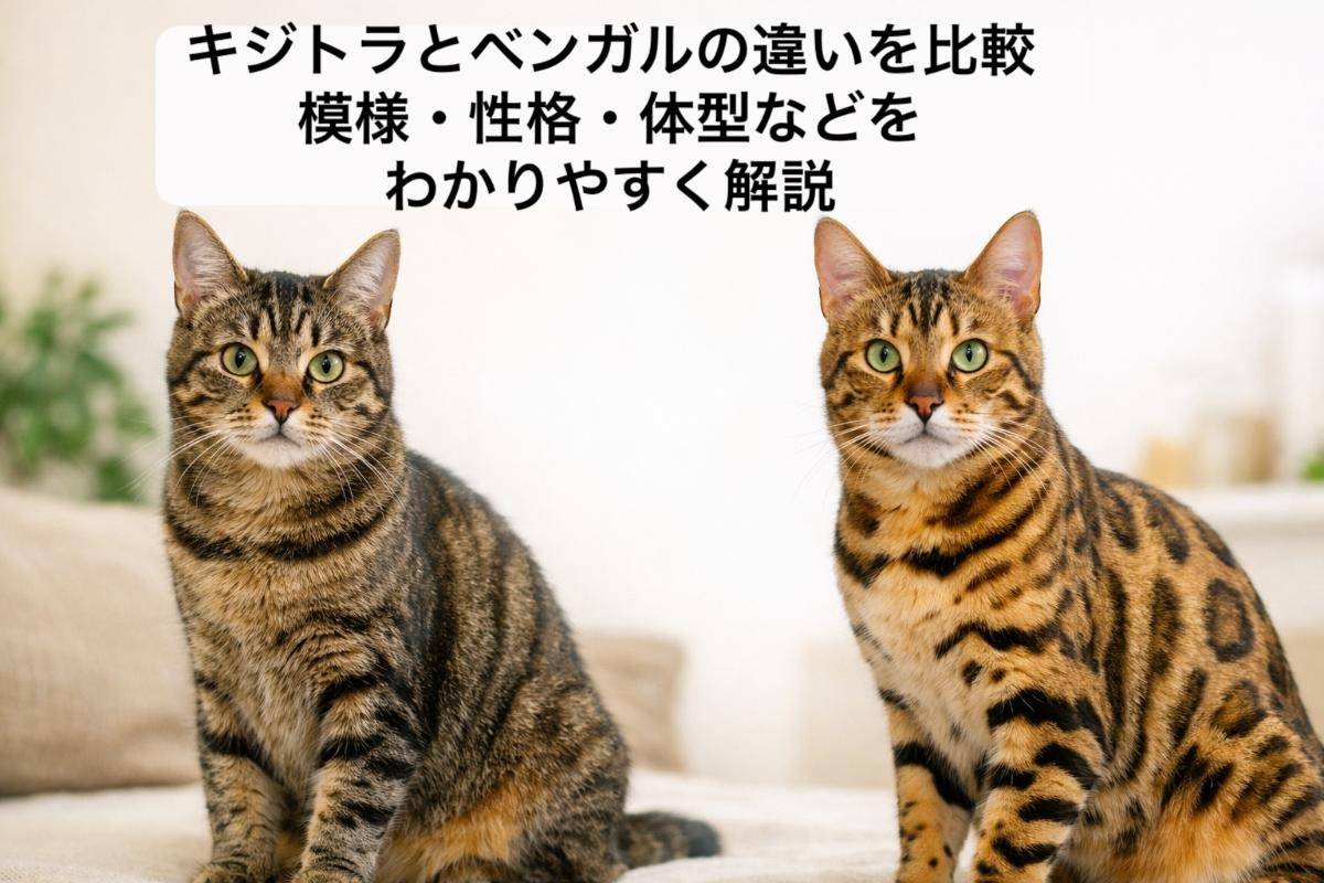 キジトラとベンガルの違いを比較｜模様・性格・体型などをわかりやすく解説